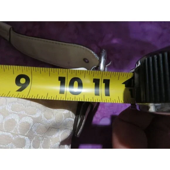 Coach 2003 Cream & White Canvas and Leather Signature Demi Baguette Shoulder Bag - Picture 12 of 12